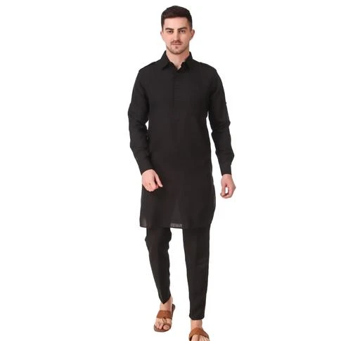 Checkout this latest Kurta Sets
Product Name: *Delexo Men’s Cotton Black Kurta Pyjama Set*
Top Fabric: Cotton Blend
Bottom Fabric: Cotton Blend
Scarf Fabric: No Scarf
Sleeve Length: Long Sleeves
Bottom Type: Straight Pajama
Stitch Type: Stitched
Pattern: Solid
Sizes:
S (Chest Size: 19 in, Top Length Size: 38 in, Top Waist  Size: 31 in, Top Hip Size: 39 in, Bottom Waist Size: 30 in, Bottom Hip Size: 39 in, Bottom Length Size: 41 in) 
XXL (Chest Size: 21 in, Top Length Size: 38 in, Top Waist  Size: 39 in, Top Hip Size: 47 in, Bottom Waist Size: 38 in, Bottom Hip Size: 47 in, Bottom Length Size: 41 in) 
Introducing Delexo's Ethnic Kurta Pyjama Collection for men.
This Kurta Pyjama has been designed keeping in mind the latest trends in casual fashion and occasional fashion. Engineering garments that fit all body types. 
These kurta pyjamas for men are party wear & regular wear both. These are made with a superior quality material composition which is very soft and comfortable to wear. 
To complete the look adorn a mojari or just slippers for men stylish, you may also try an authentic Kohlapuri chappal for men. 
Suitable for: Party, Weddings, Regular Wear, Celebrations, Occasions, Festivals, Lohri, Pongal, Makar Sakranti, Baisakhi, Holi, Eid, Raksha Bandhan, Dussehra, Diwali, Navratri, Pooja, Christmas, Onam, Ganesh Chaturthi, Janmashtami and Gifts for Men.
Country of Origin: India
Easy Returns Available In Case Of Any Issue


SKU: DLX_MKPBLK_01
Supplier Name: ARSH ENTERPRISES

Code: 158-48261805-9842

Catalog Name: Classic Men Kurta Sets
CatalogID_11974408
M06-C18-SC1201