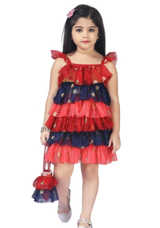 Checkout this latest Frocks & Dresses
Product Name: *Linotex Girls Party fancy Dress*
Fabric: Net
Sleeve Length: Shoulder Straps
Pattern: Self-Design
Net Quantity (N): Single
Sizes:
2-3 Years (Bust Size: 20 in, Length Size: 20 in) 
3-4 Years (Bust Size: 22 in, Length Size: 22 in) 
4-5 Years (Bust Size: 24 in, Length Size: 24 in) 
5-6 Years (Bust Size: 26 in, Length Size: 26 in) 
6-7 Years (Bust Size: 28 in, Length Size: 28 in) 
Dress your little girl with this high quality dress From Linotex available with a reasonable & nominal rate. This Cotton based Dress,Legings have a variety of colour with Hand bag in hand and can make your girl shine like a star. Size available from 2Years-8Years
Country of Origin: India
Easy Returns Available In Case Of Any Issue


SKU: BF 457
Supplier Name: Elza Enterprise

Code: 735-48295413-9921

Catalog Name: Pretty Classy Girls Frocks & Dresses
CatalogID_11984484
M10-C32-SC1141