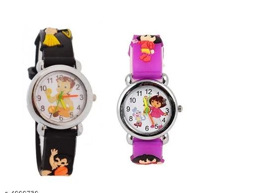 Checkout this latest Analog Watches
Product Name: *JAMVAI Trendy Unisex Kids Watches Combo*
Dial Color: Multicolor
Dial Design: Cartoon Charater
Dial Shape: Round
Ideal For: Kids-Boys
Net Quantity (N): 2
Occasion: Formal
Power Source: Battery Powered
Strap Colour: Multicolor
Strap Material: Rubber
Strap type: Belt
Country of Origin: India
Easy Returns Available In Case Of Any Issue


SKU: TUKWC_4
Supplier Name: VAIJAM

Code: 002-4909730-933

Catalog Name: Free Mask Trendy Unisex Kids Watches Combo
CatalogID_718248
M10-C34-SC1197