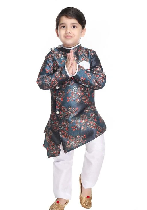 Checkout this latest Kurta Sets
Product Name: *Boys   Kurta Sets Pack Of 1*
BOYS STYLISH ETHNIC WEAR FOR REGULAR PARTY WEAR AND WEDDING CEREMONY AND BIRTHDAY CELEBRATION
Sizes: 
2-3 Years (Top Length Size: 19 in, Bottom Waist Size: 30 in, Bottom Length Size: 20 in) 
3-4 Years (Top Length Size: 20 in, Bottom Waist Size: 31 in, Bottom Length Size: 22 in) 
4-5 Years (Top Length Size: 21 in, Bottom Waist Size: 32 in, Bottom Length Size: 24 in) 
5-6 Years (Top Length Size: 22 in, Bottom Waist Size: 33 in, Bottom Length Size: 26 in) 
6-7 Years (Top Length Size: 23 in, Bottom Waist Size: 34 in, Bottom Length Size: 28 in) 
7-8 Years (Top Length Size: 24 in, Bottom Waist Size: 35 in, Bottom Length Size: 30 in) 
Country of Origin: India
Easy Returns Available In Case Of Any Issue


SKU: SM_318
Supplier Name: Smuktar Garments

Code: 372-49110002-996

Catalog Name: Princess Elegant Boys Kurta Sets
CatalogID_12232744
M10-C32-SC1170