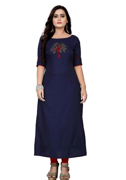 Checkout this latest Kurtis
Product Name: *Aishani Alluring Kurtis*
Fabric: Cotton
Sleeve Length: Three-Quarter Sleeves
Pattern: Solid
Combo of: Single
Sizes:
M (Bust Size: 38 in) 
L (Bust Size: 40 in) 
XL (Bust Size: 42 in) 
XXL (Bust Size: 44 in) 
our Brand offer High Quality Range of KURTIS Materials RUBI COTTON  FABRICS With HOT FIX BUTTA and Hand Work   
Country of Origin: India
Easy Returns Available In Case Of Any Issue


SKU: Nandani 1--08
Supplier Name: VISHALBHAI

Code: 182-49292025-995

Catalog Name: Myra Refined Kurtis
CatalogID_12284730
M03-C03-SC1001