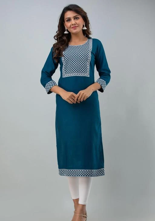 Checkout this latest Kurtis
Product Name: *VEER SA FASHION KASHVI FAISHONABLE HIGH QUALITY EMBROIDERED RAYON KURTI*
Fabric: Rayon
Sleeve Length: Three-Quarter Sleeves
Pattern: Embroidered
Combo of: Single
Sizes:
S (Bust Size: 36 in) 
M, L, XL, XXL
Country of Origin: India
Easy Returns Available In Case Of Any Issue


Catalog Rating: ★4.3 (87)

Catalog Name: Chitrarekha Pretty Kurtis
CatalogID_12308754
C74-SC1001
Code: 293-49372667-999