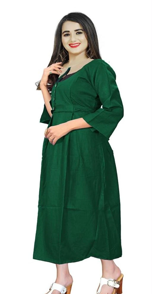 Checkout this latest Dresses
Product Name: *Trendy Latest Women Maternity Dresses*
Fabric: Cotton
Sleeve Length: Three-Quarter Sleeves
Pattern: Solid
Net Quantity (N): 1
Fabric:-Cotton Size:- M-38 L-40 XL-42 XXL-44 Type:- Maternity Dress
Sizes: 
M (Bust Size: 38 in, Length Size: 46 in, Hip Size: 40 in, Shoulder Size: 16 in, Waist Size: 34 in) 
L (Bust Size: 40 in, Length Size: 46 in, Hip Size: 42 in, Shoulder Size: 16 in, Waist Size: 36 in) 
XL (Bust Size: 42 in, Length Size: 46 in, Hip Size: 44 in, Shoulder Size: 16 in, Waist Size: 38 in) 
XXL (Bust Size: 44 in, Length Size: 46 in, Hip Size: 46 in, Shoulder Size: 16 in, Waist Size: 40 in) 
Country of Origin: India
Easy Returns Available In Case Of Any Issue


SKU: KotiI Green 
Supplier Name: NAX FAB

Code: 244-49391523-996

Catalog Name: Classy Partywear Women Maternity Dresses
CatalogID_12314534
M04-C53-SC1031