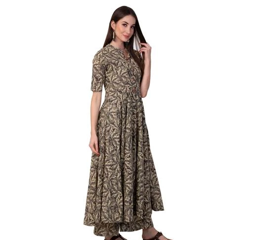 Checkout this latest Kurta Sets
Product Name: *Women Cotton Blend Flared Printed Long Kurti With Palazzos*
Kurta Fabric: Cotton Blend
Bottomwear Fabric: Cotton Blend
Sleeve Length: Short Sleeves
Set Type: Kurta With Bottomwear
Bottom Type: Palazzos
Pattern: Printed
Multipack: Single
Sizes:
S (Bust Size: 36 in, Kurta Length Size: 48 in, Bottom Waist Size: 28 in, Bottom Length Size: 42 in) 
M (Bust Size: 38 in, Kurta Length Size: 48 in, Bottom Waist Size: 30 in, Bottom Length Size: 42 in) 
L (Bust Size: 40 in, Kurta Length Size: 48 in, Bottom Waist Size: 32 in, Bottom Length Size: 42 in) 
XL (Bust Size: 42 in, Kurta Length Size: 48 in, Bottom Waist Size: 34 in, Bottom Length Size: 42 in) 
XXL (Bust Size: 44 in, Kurta Length Size: 48 in, Bottom Waist Size: 36 in, Bottom Length Size: 42 in) 
XXXL (Bust Size: 46 in, Kurta Length Size: 48 in, Bottom Waist Size: 38 in, Bottom Length Size: 42 in) 
4XL (Bust Size: 48 in, Kurta Length Size: 48 in, Bottom Waist Size: 40 in, Bottom Length Size: 42 in) 
5XL (Bust Size: 50 in, Kurta Length Size: 48 in, Bottom Waist Size: 42 in, Bottom Length Size: 42 in) 
Country of Origin: India
Easy Returns Available In Case Of Any Issue


SKU: NFKP0044
Supplier Name: NEEL FAB & FASHION

Code: 047-4965210-7752

Catalog Name: NEEL FAB AND FASHION Women Cotton Blend Flared Printed Long Kurti With Palazzos
CatalogID_727619
M03-C04-SC1003