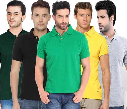 Checkout this latest Tshirts
Product Name: *New Trendy Men Tshirts (Pack Of 5)*
Fabric: Polyester
Sleeve Length: Short Sleeves
Pattern: Solid
Multipack: 5
Sizes:
M (Chest Size: 38 in, Length Size: 28 in) 
L (Chest Size: 40 in, Length Size: 28 in) 
XL (Chest Size: 42 in, Length Size: 28 in) 
XXL (Chest Size: 44 in, Length Size: 28 in) 
Easy Returns Available In Case Of Any Issue


Catalog Rating: ★3.6 (1320)

Catalog Name: Fancy New Trendy Men Tshirts Combo Vol 4
CatalogID_728346
C70-SC1205
Code: 286-4969282-4581