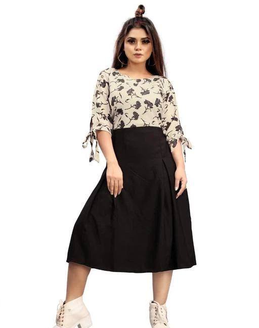 Checkout this latest Dresses
Product Name: *Classy Elegant Women Dresses*
Fabric: Poly Crepe
Sleeve Length: Three-Quarter Sleeves
Pattern: Printed
Net Quantity (N): 1
Sizes:
S (Bust Size: 36 in, Length Size: 38 in) 
M (Bust Size: 38 in, Length Size: 38 in) 
L (Bust Size: 40 in, Length Size: 38 in) 
XL (Bust Size: 42 in, Length Size: 38 in) 
XXL (Bust Size: 44 in, Length Size: 38 in) 
A good quality dress for women. It will give them a classy and comfort look.This is designed as per the latest trends to keep you in sync with high fashion and with wedding and other occasion, it will keep you comfortable all day long. The lovely design forms a substantial feature of this wear. It looks stunning every time you match it with accessories
Country of Origin: India
Easy Returns Available In Case Of Any Issue


SKU: KK-09.001
Supplier Name: EXCLUSIVE FASHION HUB

Code: 132-49791683-999

Catalog Name: Classy Fashionista Women Dresses
CatalogID_12436978
M04-C07-SC1025