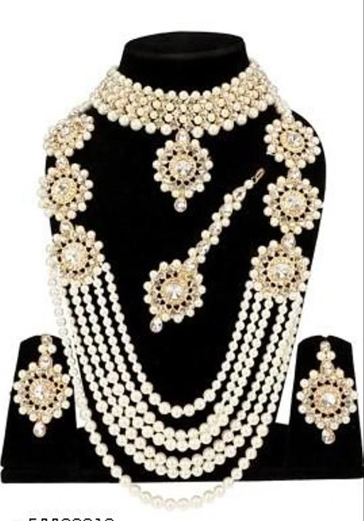 Checkout this latest Jewellery Set
Product Name: *Diva Glittering Jewellery Sets*
Base Metal: Alloy
Plating: Gold Plated
Stone Type: Artificial Stones
Sizing: Adjustable
Type: As Per Image
Multipack: 2 Necklaces (For J-Set)
Country of Origin: India
Easy Returns Available In Case Of Any Issue


SKU: MLA WHITE 2
Supplier Name: Gaazi jewelers

Code: 804-50038818-057

Catalog Name: Twinkling Graceful Jewellery Sets
CatalogID_12510068
M05-C11-SC1093