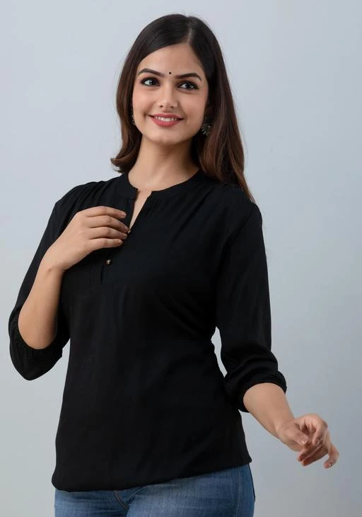 Checkout this latest Tops & Tunics
Product Name: *Women Care Riyon Tops*
Fabric: Rayon
Sleeve Length: Three-Quarter Sleeves
Pattern: Solid
Net Quantity (N): 1
Sizes:
S (Bust Size: 36 in, Length Size: 28 in) 
M (Bust Size: 38 in, Length Size: 28 in) 
L (Bust Size: 40 in, Length Size: 28 in) 
XL (Bust Size: 42 in, Length Size: 28 in) 
XXL (Bust Size: 44 in, Length Size: 28 in) 
 Tops
Country of Origin: India
Easy Returns Available In Case Of Any Issue


SKU: WC-131-Black
Supplier Name: M/S SHIV SHAKTI

Code: 592-50175265-999

Catalog Name: Stylish Graceful Women Tops & Tunics
CatalogID_12552329
M04-C07-SC1020