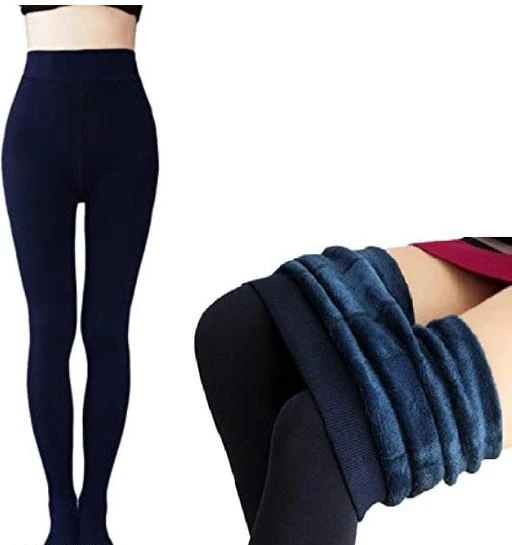  Women Warm Thick Fur Lined Fleece Winter Thermal Soft Legging  Tights