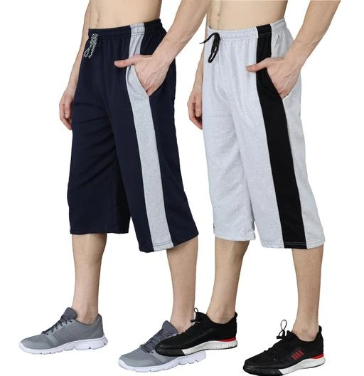 Checkout this latest Shorts
Product Name: *Saklana Men Cotton Navy Grey 3/4 Capri Regular Shorts Combo Pack of 2*
Fabric: Cotton Blend
Pattern: Solid
Multipack: 2
Sizes: 
34 (Waist Size: 32 in, Length Size: 26 in) 
36 (Waist Size: 34 in, Length Size: 27 in) 
38 (Waist Size: 36 in, Length Size: 28 in) 
40 (Waist Size: 38 in, Length Size: 29 in) 
Country of Origin: India
Easy Returns Available In Case Of Any Issue


Catalog Rating: ★4 (191)

Catalog Name: Fancy Modern Men Shorts
CatalogID_12600732
C69-SC1213
Code: 165-50332662-999