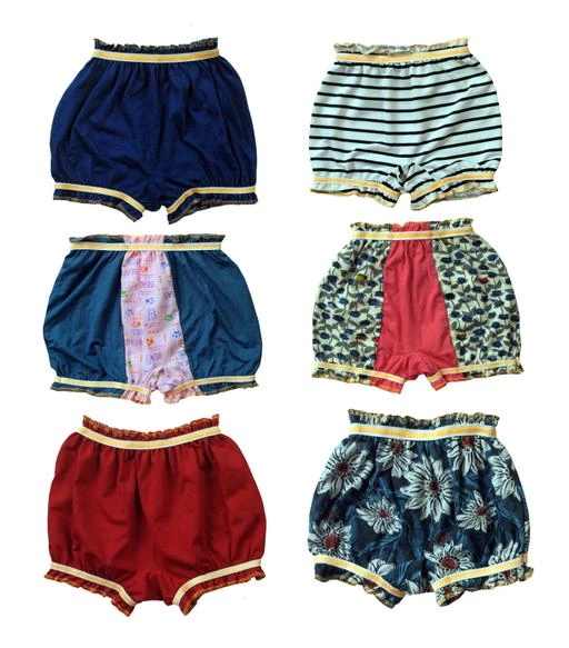 Girls Multicolor Cotton Girls Innerwear Pack Of 6