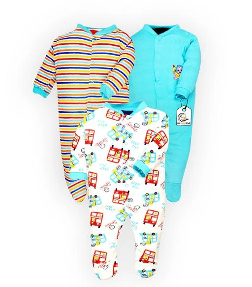 Checkout this latest Onesies & Rompers
Product Name: *Cute Comfy Boys Onesies & Rompers*
Fabric: Cotton
Sleeve Length: Long Sleeves
Pattern: Printed
Multipack: 3
Sizes: 
0-3 Months, 3-6 Months, 6-9 Months, 9-12 Months, 12-18 Months
Country of Origin: India
Easy Returns Available In Case Of Any Issue


SKU: NEW FIROZI BLUE 
Supplier Name: MY BABY TOWN

Code: 024-50726015-9911

Catalog Name: Agile Stylish Boys Onesies & Rompers
CatalogID_12719201
M10-C33-SC1184