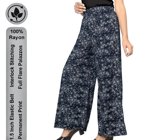 Checkout this latest Palazzos
Product Name: *Elegant Latest Women Palazzos*
Fabric: Rayon
Pattern: Printed
Net Quantity (N): 1
Heavy and Soft rayon 14 Kg (Grade A), Palazzos for Women. Acort fashion presents beautiful and comfortable palazzo pants made of super soft rayon - cotton fabric which will give you very trendy and authentic look catching all the eyeballs. Women Palazzos comes with permanent print. Best for gift, daily wear, It can also be used in office, outdoor and festival occasion. Best for making pair with Kurtis and other top wear and T shirt western wear too. Since it soft feel, it can be wear in night too, Pack of two gives combo of two colors (Pack of two). All color combinations are available like red, blue, navy blue, yellow. This women Soft Printed heavy Pallazos is printed with guaranteed non erasable dye even color not fed after many washes.  For other color combination search with “Acort Printed Black Palazzos” or “Acort Printed Palazzos”, Plazo, Plazo kurti set, Palazzos pant, Palazzos. 
Sizes: 
28 (Waist Size: 28 in, Length Size: 38 in) 
30 (Waist Size: 30 in, Length Size: 38 in) 
32 (Waist Size: 32 in, Length Size: 38 in) 
34 (Waist Size: 34 in, Length Size: 38 in) 
36 (Waist Size: 36 in, Length Size: 38 in) 
38 (Waist Size: 38 in, Length Size: 38 in) 
Free Size
Country of Origin: India
Easy Returns Available In Case Of Any Issue


SKU: Navy Blue - Women Palazzos - Reyon Flower Printed Palazzos for women
Supplier Name: Acort India

Code: 862-50905574-007

Catalog Name: Elegant Glamarous Women Palazzos
CatalogID_12774098
M04-C08-SC1039
