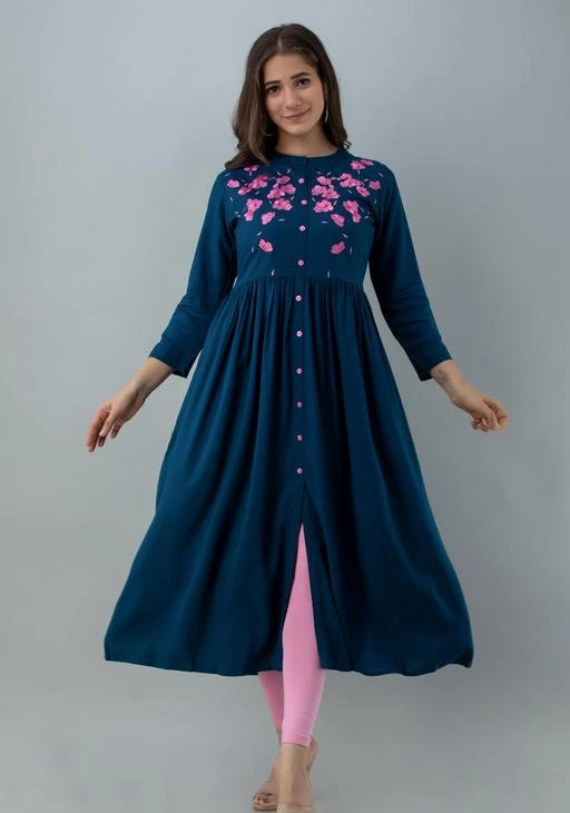 Checkout this latest Kurtis
Product Name: *VEER SA FASHION HIGH QUALITY EMBROIDERED KURTI*
Fabric: Rayon
Sleeve Length: Three-Quarter Sleeves
Pattern: Embroidered
Combo of: Single
Sizes:
S (Bust Size: 36 in) 
M, L, XL, XXL
Country of Origin: India
Easy Returns Available In Case Of Any Issue


Catalog Rating: ★4.1 (78)

Catalog Name: Aishani Voguish Kurtis
CatalogID_12774108
C74-SC1001
Code: 524-50905598-999