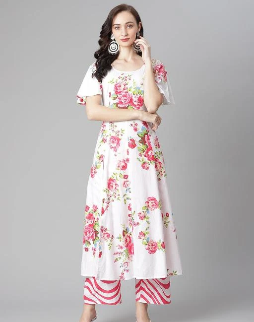 Checkout this latest Kurta Sets
Product Name: *Kurta and Palazzo Set*
Kurta Fabric: Cotton
Bottomwear Fabric: Cotton
Fabric: No Dupatta
Sleeve Length: Short Sleeves
Set Type: Kurta With Bottomwear
Bottom Type: Palazzos
Pattern: Printed
Net Quantity (N): Single
Sizes:
XS (Bust Size: 34 in, Shoulder Size: 13 in, Kurta Waist Size: 32 in, Kurta Hip Size: 36 in, Kurta Length Size: 49 in, Bottom Waist Size: 24 in, Bottom Hip Size: 36 in, Bottom Length Size: 37 in) 
S (Bust Size: 36 in, Shoulder Size: 14 in, Kurta Waist Size: 34 in, Kurta Hip Size: 38 in, Kurta Length Size: 49 in, Bottom Waist Size: 26 in, Bottom Hip Size: 38 in, Bottom Length Size: 37 in) 
M (Bust Size: 38 in, Shoulder Size: 14 in, Kurta Waist Size: 36 in, Kurta Hip Size: 40 in, Kurta Length Size: 50 in, Bottom Waist Size: 28 in, Bottom Hip Size: 40 in, Bottom Length Size: 37 in) 
L (Bust Size: 40 in, Shoulder Size: 15 in, Kurta Waist Size: 38 in, Kurta Hip Size: 42 in, Kurta Length Size: 50 in, Bottom Waist Size: 30 in, Bottom Hip Size: 42 in, Bottom Length Size: 37 in) 
XL (Bust Size: 42 in, Shoulder Size: 15 in, Kurta Waist Size: 40 in, Kurta Hip Size: 44 in, Kurta Length Size: 51 in, Bottom Waist Size: 32 in, Bottom Hip Size: 44 in, Bottom Length Size: 37 in) 
XXL (Bust Size: 44 in, Shoulder Size: 16 in, Kurta Waist Size: 42 in, Kurta Hip Size: 46 in, Kurta Length Size: 51 in, Bottom Waist Size: 34 in, Bottom Hip Size: 46 in, Bottom Length Size: 37 in) 
This set includes: Kurta and Palazzo. (Kurta) White A- Line Kurta has Round Neck, Flared Short sleeve and Front Slit. (Palazzo) White Cotton Printed Palazzo has Ankle Length and all round Elasticated Waistband. 
Country of Origin: India
Easy Returns Available In Case Of Any Issue


SKU: P-229-White-Red
Supplier Name: MIRACLE ROYAL

Code: 827-51169713-0022

Catalog Name: Chitrarekha Ensemble Women Kurta Sets
CatalogID_12859253
M03-C04-SC1003