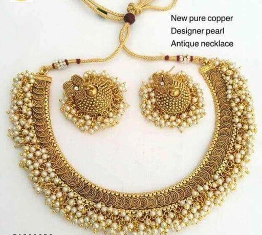 Checkout this latest Jewellery Set
Product Name: *Princess Unique Jewellery Sets*
Base Metal: Brass
Plating: Gold Plated
Stone Type: Kundan
Sizing: Adjustable
Type: Necklace and Earrings
Net Quantity (N): 1
Country of Origin: India
Easy Returns Available In Case Of Any Issue


SKU: EF-3803G
Supplier Name: HARIKRUSHNA ENTERPRISE

Code: 214-51391938-999

Catalog Name: Shimmering Elegant Jewellery Sets
CatalogID_12922792
M05-C11-SC1093