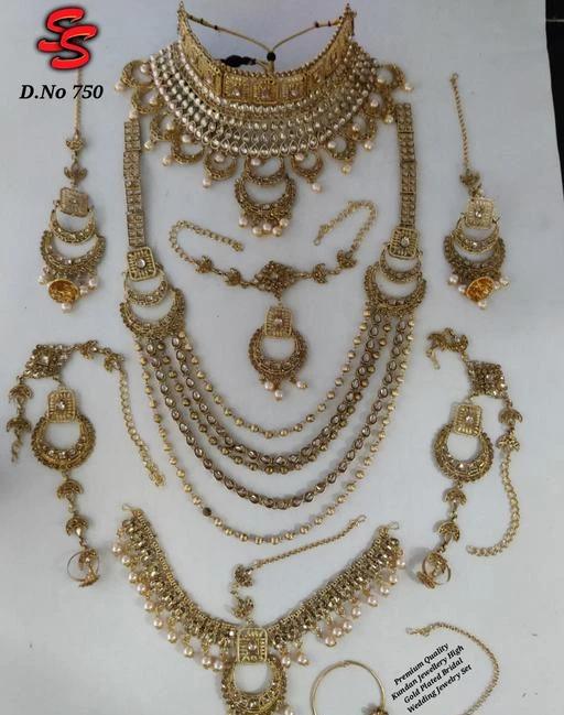 Checkout this latest Jewellery Set
Product Name: *Allure Fancy Jewellery Sets*
Base Metal: Alloy
Plating: Gold Plated
Stone Type: Cubic Zirconia/American Diamond
Sizing: Adjustable
Type: Necklace Earrings Bracelet
Multipack: 1
Country of Origin: India
Easy Returns Available In Case Of Any Issue


SKU: SS_750_L
Supplier Name: SHIV SHAKTI JEWELLERS

Code: 5431-51656566-9981

Catalog Name: Elite Fancy Jewellery Sets
CatalogID_12999334
M05-C11-SC1093