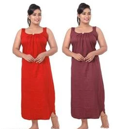 PHFS Plus Size Long camisole gown slip Nighty Combo Pack. Full