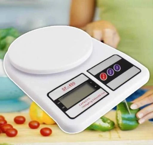 Electronic Kitchen Digital Weighing Scale, Multipurpose, White, 10KG / 1g 