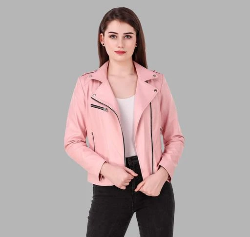 Checkout this latest Jackets
Product Name: *PREEGO TRENDY MODERN WOMEN PINK FAUX LEATHER JACKET*
Fabric: Faux Leather
Sleeve Length: Long Sleeves
Pattern: Solid
Sizes: 
XS (Bust Size: 34 in, Length Size: 21 in, Waist Size: 30 in) 
S (Bust Size: 36 in, Length Size: 21 in, Waist Size: 32 in) 
M (Bust Size: 38 in, Length Size: 22 in, Waist Size: 34 in) 
Country of Origin: India
Easy Returns Available In Case Of Any Issue


SKU: PGWLJ-1PINK
Supplier Name: PREEGO

Code: 2531-52077908-9993

Catalog Name: Classic Partywear Women Jackets & Waistcoat
CatalogID_13131638
M04-C07-SC1023
