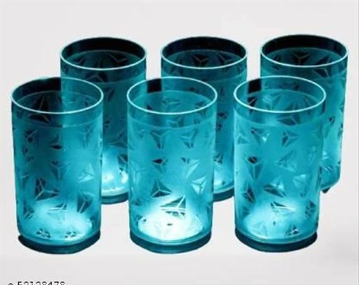 Water Glass Blue Set Of 6 250 ml