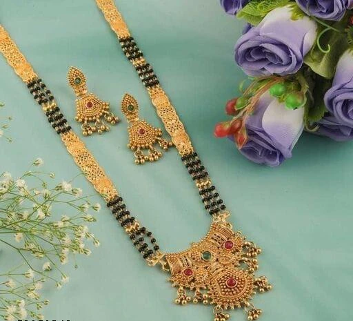 Checkout this latest Mangalsutras
Product Name: *Princess Unique Jewellery Sets*
Base Metal: Alloy
Plating: Gold Plated
Stone Type: Cubic Zirconia/American Diamond
Sizing: Adjustable
Type: Single Strand Mangalsutra
Multipack: 1
Sizes:Free Size
Country of Origin: India
Easy Returns Available In Case Of Any Issue


SKU: EF-4301G
Supplier Name: radhakrishna_sales

Code: 323-52151349-999

Catalog Name: Feminine Unique Mangalsutras
CatalogID_13155411
M05-C11-SC1097