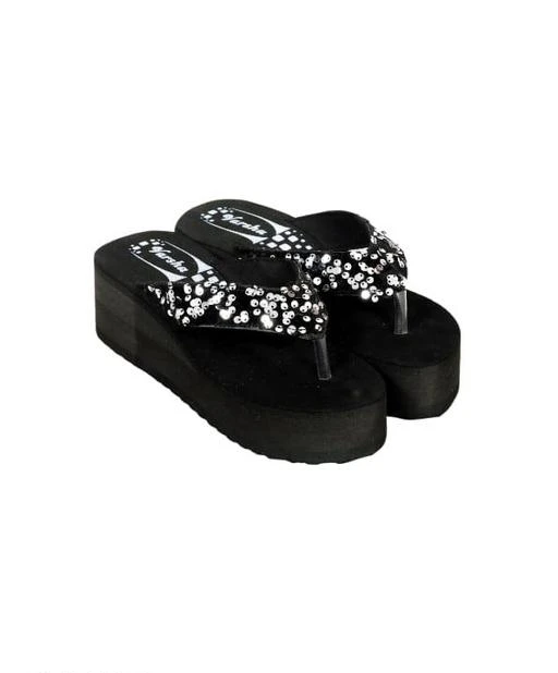 fcity.in Black Colorblocked Thong Flipflops For Women Modern