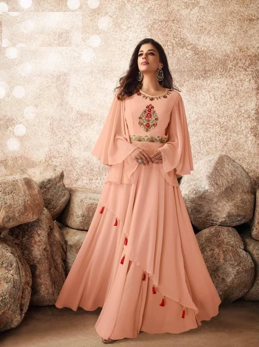 Checkout this latest Gowns
Product Name: *Trendy Glamorous Women Gowns*
Fabric: Georgette
Sleeve Length: Three-Quarter Sleeves
Pattern: Embroidered
Multipack: 1
Sizes:
M (Bust Size: 38 in, Length Size: 55 in, Waist Size: 36 in, Hip Size: 40 in) 
L (Bust Size: 40 in, Length Size: 55 in, Waist Size: 38 in, Hip Size: 42 in) 
XL (Bust Size: 42 in, Length Size: 55 in, Waist Size: 40 in, Hip Size: 44 in) 
XXL (Bust Size: 44 in, Length Size: 55 in, Waist Size: 42 in, Hip Size: 46 in) 
Country of Origin: INDIA
Easy Returns Available In Case Of Any Issue


Catalog Rating: ★4.2 (11)

Catalog Name: Trendy Glamorous Women Gowns
CatalogID_13346444
C79-SC1289
Code: 869-52755527-9941