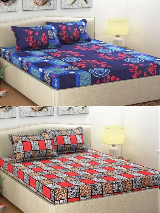 Checkout this latest Bedsheets_1000-1500
Product Name: *Eva Stylish Polycotton 90 X 90 Double Bedsheets Combo (Pack of 2)*
Fabric: Polycotton
No. Of Pillow Covers: 4
Thread Count: 120
Multipack: Pack Of 2
Sizes: 
Queen (Length Size: 90 in Width Size: 90 in Pillow Length Size: 27 in Pillow Width Size: 17 in) 
Pattern : Abstract
Country of Origin: India
Easy Returns Available In Case Of Any Issue


SKU: 2Bed-Combo-1213
Supplier Name: SABURI TRADING

Code: 254-5281268-5601

Catalog Name: Eva Stylish Polycotton 90 X 90 Double Bedsheets Combo (Pack of 2) Vol 6
CatalogID_783633
M08-C24-SC2530
.