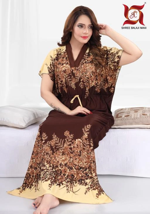 Checkout this latest Nightdress
Product Name: *Women's Satin Kaftan Maxi Nighty Nightgown*
Fabric: Satin
Sleeve Length: Short Sleeves
Pattern: Printed
Sizes:
Free Size (Bust Size: 44 in, Length Size: 55 in) 
Country of Origin: India
Easy Returns Available In Case Of Any Issue


SKU: VV9cSG12
Supplier Name: SHREE BALAJI MAXI

Code: 233-52824261-995

Catalog Name: Inaaya Stylish Women Nightdresses
CatalogID_13367956
M04-C10-SC1044