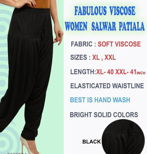 Checkout this latest Patialas
Product Name: *Solid Viscose Women's Patiala Pant*
Fabric: Viscose 
Size: XL - 34 in XXL - 36  in 
Length - Up To  40 in To  41 in 
Type: Stitched
Description: It Has 1 Piece Of Women's Patiala Pants
Pattern: Solid
Country of Origin: India
Easy Returns Available In Case Of Any Issue


SKU: GT-PAT-BLACK
Supplier Name: Glow Trendz

Code: 612-5287914-804

Catalog Name: Classy Solid Viscose Women's Patiala Pants Vol 4
CatalogID_784794
M03-C06-SC1018