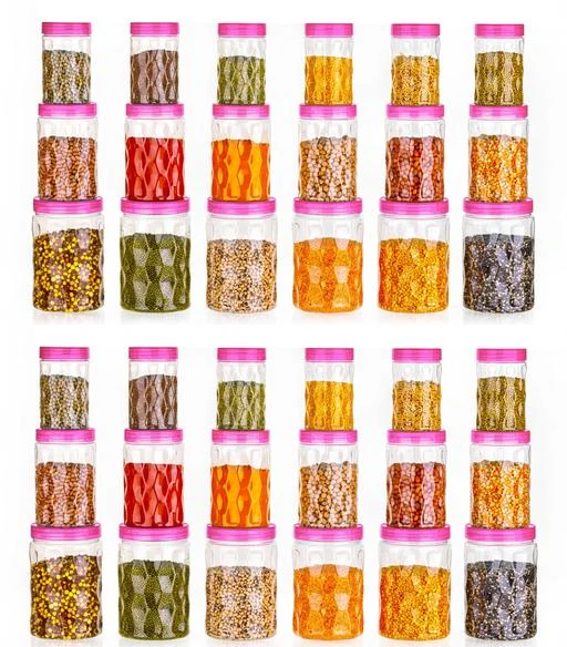Checkout this latest Jars & Containers_500-1000
Product Name: *Stylo Jars & Containers*
Material: Plastic
Type: Dry Fruit Jar
Features: Airtight
Product Breadth: 20 Cm
Product Height: 20 Cm
Product Length: 29 Cm
Pack Of: Pack Of 16
100% Safe to Use Storage Jars: These jars are made of high quality food gradable and BPA free plastic. These jars are odour free, unbreakable and See through lid is air tight for ensuring the freshness of the contents to be intact for a long period of time. Please note that the jars have been made only from the US FDA approved food grade plastic. Help In Organising Your Kitchen: The box comes with  jars in different sizes for storing variety of items like Spices, Pluses, Tea, Coffee, Snacks. It is easy to recognize the food items kept inside without opening the lid of jar as these jars have glass like transparency. These Jars can be kept one over others which help in saving lots of space. These jars help in bringing uniformity in your kitchen. These multipurpose Jars are stackable, transparent, airtight, odour free, BPA free and long lasting. The wide open mouth & glass like clarity sip. Elegant, Trendy & Sleek Design: The containers come in there different Sizes
Country of Origin: India
Easy Returns Available In Case Of Any Issue


SKU: Diamondpink16
Supplier Name: HOMION APPLIANCES

Code: 353-52905789-9951

Catalog Name: Stylo Jars & Containers
CatalogID_13393393
M08-C23-SC2252