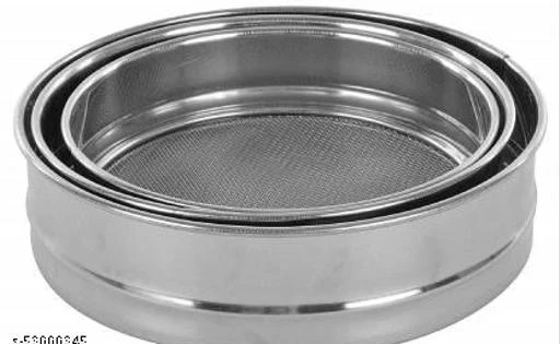 Checkout this latest Strainers & Sieves
Product Name: *Atta chalni/channi/Sieve*
Material: Stainless Steel
Product Breadth: 10 Cm
Product Height: 10 Cm
Product Length: 10 Cm
Pack Of: Pack Of 3
Country of Origin: India
Easy Returns Available In Case Of Any Issue


SKU: 678 atta chalni
Supplier Name: SHUBH STEEL INDUSTRIES

Code: 242-53000345-992

Catalog Name: Everyday Strainers & Sieves
CatalogID_13424196
M08-C23-SC2296