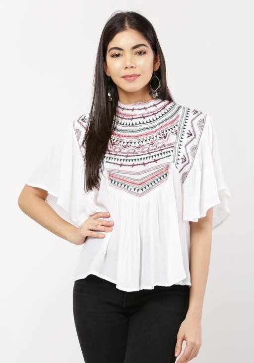Checkout this latest Tops & Tunics
Product Name: *Classic Graceful Women Tops & Tunics*
Fabric: Cotton Blend
Sleeve Length: Short Sleeves
Pattern: Embroidered
Multipack: 1
Sizes:
M (Bust Size: 36 in, Length Size: 24 in) 
L (Bust Size: 38 in, Length Size: 24 in) 
XL (Bust Size: 40 in, Length Size: 24 in) 
XXL (Bust Size: 42 in, Length Size: 24 in) 
Country of Origin: India
Easy Returns Available In Case Of Any Issue


Catalog Rating: ★3.3 (28)

Catalog Name: Classic Graceful Women Tops & Tunics
CatalogID_13433908
C79-SC1020
Code: 442-53029302-997