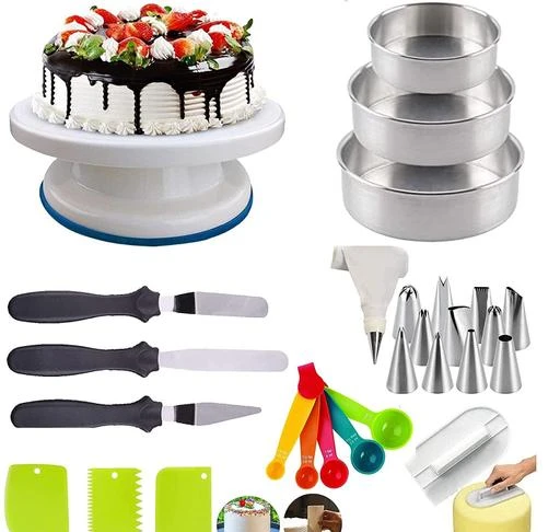 Checkout this latest Cake Making Supplies
Product Name: *New Cake Making Supplies*
Material: Plastic
Product Breadth: 10 Cm
Product Height: 1.5 Cm
Product Length: 10 Cm
Net Quantity (N): Pack Of 1
Cake Making Supplies Cake Turntable, Nozzle Set, Measuring Cup & Spoon, Scraper, 3 in 1 Aluminium Round Cake Moulds, Stainless Steel Pallet Knife and 5 Piece Cake Base Board (Gold)
Country of Origin: India
Easy Returns Available In Case Of Any Issue


SKU: zjgZf2KS
Supplier Name: Amazing world

Code: 098-53033037-9941

Catalog Name: Modern Cake Making Supplies
CatalogID_13435093
M08-C23-SC2317