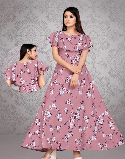 Checkout this latest Gowns
Product Name: *Women Gorgeous Stitched Fit And Flare Gown*
Fabric: Crepe
Sleeve Length: Short Sleeves
Pattern: Printed
Net Quantity (N): 1
Sizes:
S (Bust Size: 36 in, Length Size: 54 in, Waist Size: 34 in, Hip Size: 38 in) 
M (Bust Size: 38 in, Length Size: 54 in, Waist Size: 36 in, Hip Size: 40 in) 
L (Bust Size: 40 in, Length Size: 54 in, Waist Size: 38 in, Hip Size: 42 in) 
XL (Bust Size: 42 in, Length Size: 54 in, Waist Size: 40 in, Hip Size: 44 in) 
XXL (Bust Size: 44 in, Length Size: 54 in, Waist Size: 42 in, Hip Size: 46 in) 
You are confident to make a strong fashion statement with this soft crepe designer gown. The wonderful attire creates a dramatic crepe blend . The stitched gowns Length Is 54 inches. Wash Care: Regular Machine Wash ,, Occasion: Ceremonial , Party, Festival
Country of Origin: India
Easy Returns Available In Case Of Any Issue


SKU: Laxminarayan Women Gown Badami-(132)
Supplier Name: Laxminarayan FashionSSSSS

Code: 153-53097498-9951

Catalog Name: Classic Ravishing Women Gowns
CatalogID_13456575
M04-C07-SC1289
