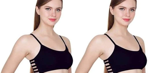 Checkout this latest Bra
Product Name: *Six Strap Combo Removal Padded Cotton Bra*
Fabric: Cotton Blend
Print or Pattern Type: Solid
Padding: Padded
Type: Short Bralette
Wiring: Non Wired
Seam Style: Seamless
Net Quantity (N): 2
Add On: Pads
Sizes:
28B (Underbust Size: 28 in, Overbust Size: 30 in) 
30B (Underbust Size: 30 in, Overbust Size: 32 in) 
32B (Underbust Size: 32 in, Overbust Size: 34 in) 
Six strap cotton blend bra cum full camisole slip padded with soft cup removable cups 6 strap beach top cum tank top.This Cotton bra gives you look on western and ethnic both and keep you in comfort all day long.Wear it under any top or t-shirt or as a lounge wear with minimal add-ons for a relaxed look. Camisole, has shoulder straps, multiple strap details on the back. Our slips are even fantastic for yoga, cycling or running. So rule the path when you walk in these classy slips.
Country of Origin: India
Easy Returns Available In Case Of Any Issue


SKU: Blackcombo6strap
Supplier Name: Anvika Enterprises

Code: 612-53125293-942

Catalog Name: Fancy Women Bra
CatalogID_13465381
M04-C09-SC1041