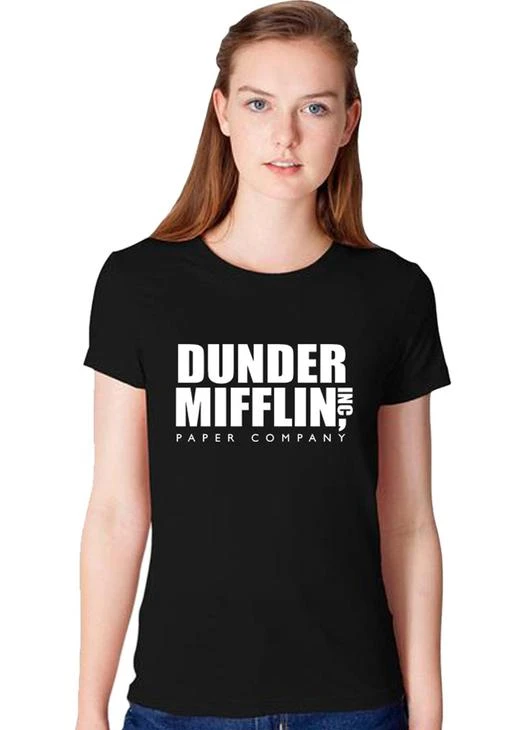 Checkout this latest Tshirts
Product Name: *Workshop Graphic Printed Top for Women | Funny Quote Dunder Mufflin| English Slogan Stylish T Shirt | Round Neck Tees | Netflixx  T Shirts | The Office tees shirt*
Fabric: Cotton
Sleeve Length: Short Sleeves
Pattern: Printed
Net Quantity (N): 1
Sizes:
S, M, L, XL, XXL
Please Swipe Image and See Size Chart Before You Buy Choose Your Perfect Size For You.      WorkShop :We are here to make your style rule in the minds of people, Ultimate street fashion meticulously crafted with 100% Cotton fabric, bio washed for extra softness. The cozy style will be a perfect addition to your fashion apparel on Meesho. Pair it with tracks, Chinos or Jeans for an urban look, Grab the stylish Workshop T-shirt, Tops collection for your wardrobe. We have Huge collection of Stylish Tshirt, Tops with funny quotes, lines design all tops for women, Girls. 
Country of Origin: India
Easy Returns Available In Case Of Any Issue


SKU: DunderMuflin_F_Black_01
Supplier Name: Workshop

Code: 272-53125751-999

Catalog Name: Stylish Feminine Women Tshirts 
CatalogID_13465535
M04-C07-SC1021