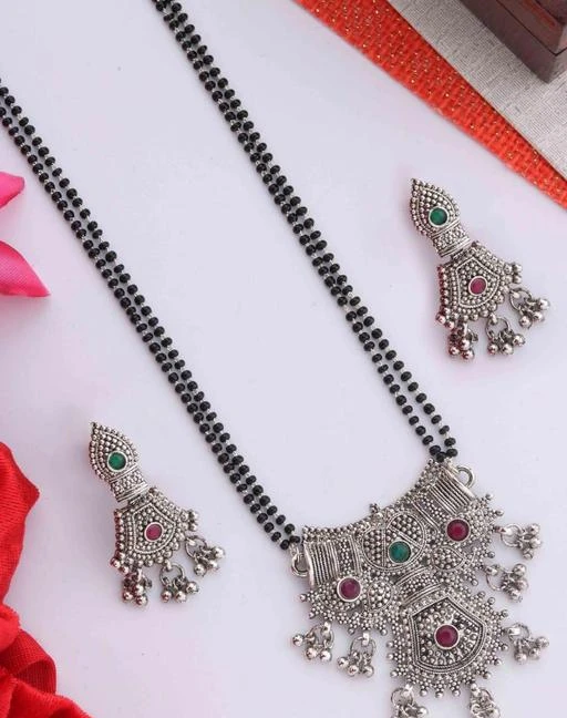 Silver hot sale mangalsutra set