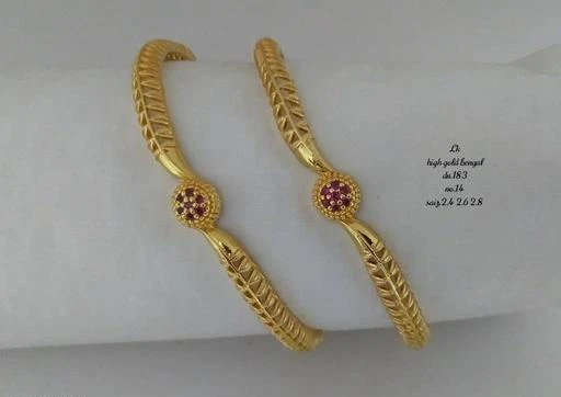 Checkout this latest Bracelet & Bangles
Product Name: *Diva Fusion Bracelet & Bangles*
Base Metal: Brass
Plating: Gold Plated
Stone Type: Ruby
Sizing: Non-Adjustable
Type: Bangle Style
Multipack: 2
Sizes:2.6, 2.8
Country of Origin: India
Easy Returns Available In Case Of Any Issue


Catalog Rating: ★3.8 (19)

Catalog Name: Diva Fusion Bracelet & Bangles
CatalogID_13625822
C77-SC1094
Code: 682-53618156-664