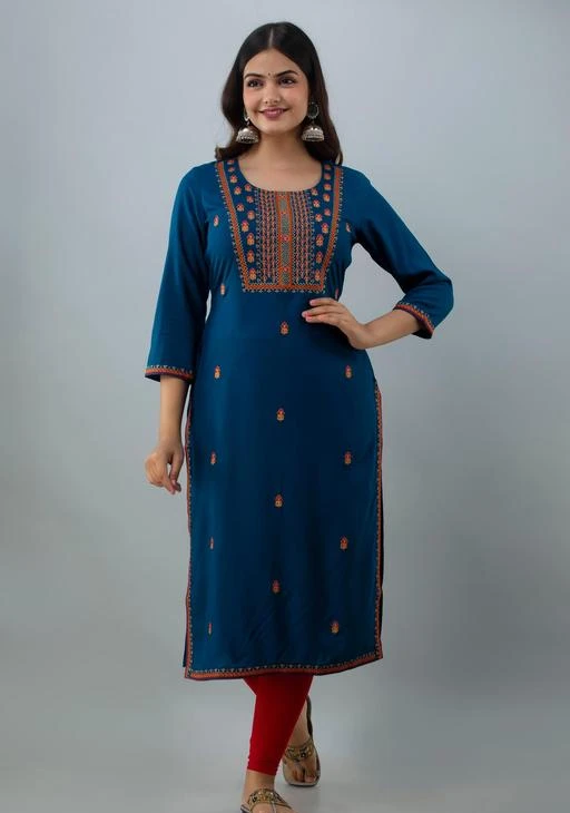 Checkout this latest Kurtis
Product Name: *ND Women's Rayon Straight kurti *
Fabric: Rayon
Sleeve Length: Three-Quarter Sleeves
Pattern: Embroidered
Combo of: Combo of 2
Sizes:
S (Bust Size: 36 in, Size Length: 45 in) 
M (Bust Size: 38 in, Size Length: 45 in) 
L (Bust Size: 40 in, Size Length: 45 in) 
XL (Bust Size: 42 in, Size Length: 45 in) 
XXL (Bust Size: 44 in, Size Length: 45 in) 
ND KURTI MANUFACTURER
Country of Origin: India
Easy Returns Available In Case Of Any Issue


SKU: STRAIGHT04BLUE
Supplier Name: NITU DESIGN

Code: 574-53713571-9921

Catalog Name: Jivika Attractive Kurtis
CatalogID_13654168
M03-C03-SC1001
.