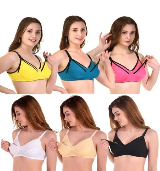 Checkout this latest Feeding Bra
Product Name: *Sassy Women Feeding Bra*
Fabric: Cotton Blend
Net Quantity (N): 3
beautiful bra everyday 
Sizes: 
30A, 32A, 34A, 36A, 38A, 40A, 30B (Overbust Size: 31 in, Underbust Size: 29 in) 
32B (Overbust Size: 33 in, Underbust Size: 31 in) 
34B (Overbust Size: 35 in, Underbust Size: 33 in) 
36B (Overbust Size: 37 in, Underbust Size: 35 in) 
38B (Overbust Size: 39 in, Underbust Size: 37 in) 
40B (Overbust Size: 41 in, Underbust Size: 39 in) 
Country of Origin: India
Easy Returns Available In Case Of Any Issue


SKU: mertnty bra mo-1 ygp
Supplier Name: sofiyaa

Code: 944-53807659-999

Catalog Name: Sassy Women Feeding Bra
CatalogID_13688874
M04-C53-SC1824