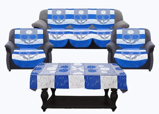 Checkout this latest Slipcovers(Sofa,Table Covers)
Product Name: *Bigger Fish 10 pcs sofa cover set with centre table cover 40 x 60 inchi*
Fabric: Cotton
Set: Sofa Set
Shape: 3+1+1
No. of Sofa Seat Covers: 3
No. of Chair Seat Covers: 2
No. of Sofa Back Covers: 3
No. of Chair Back Covers: 2
Print or Pattern Type: Floral
Net Quantity (N): 7
Bigger Fish The beauty of your home with this superior quality Product. This superior-quality Sofa Cover will go with your furniture and enhance the style of your home. Set Contains: PACKAGE CONTAINS: Premium Quality Sofa Cover:1 long back cover for 3 seater sofa, 1 long 3 seater seat cover, 2 back covers, 2 seat covers for single seat sofa and 1 centre table cover 40x 60 Inches
Country of Origin: India
Easy Returns Available In Case Of Any Issue


SKU: 10pcs-table-bluepatta
Supplier Name: SawanHandloom

Code: 254-53945225-9911

Catalog Name: Attractive Slipcovers(Sofa,Table Covers)
CatalogID_13728384
M08-C24-SC2538