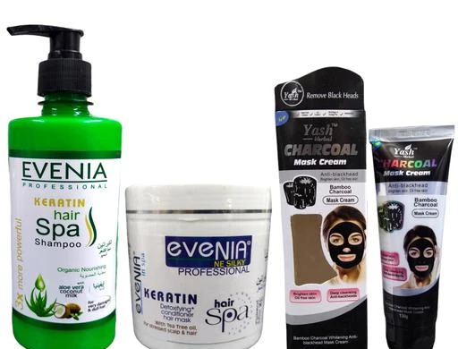 - Evenia Hair Care Combo Kit With Keratin Aloevera Shampoo 500ml