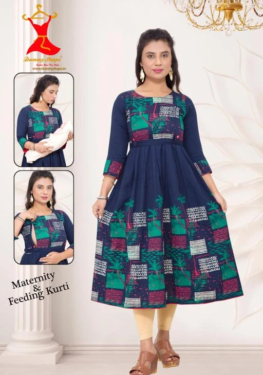 Checkout this latest Feeding Kurtis & Kurta Sets
Product Name: *DUMMY SHAPE Women's Cotton Long A-Line Maternity Kurti/Anarkali Dress with Zipper, Feeding Kurti for Pre and Post Pregnancy.*
Fabric: Cotton
Fit/ Shape: Anarkali
Care Instructions: Machine Wash Feeding Kurti For Women: Neck: Round neck | Fabric: Cotton | Sleeves: 3/4th Sleeves | Occasion: Pre & Post Maternity /Nursing /Pregnancy wear | Closure: Two Sided Concealed zips for Easy Breast Feeding | Plits around tummy area to hide Pre and Post Pregnancy baby bump.
Sizes: 
XXXL
Country of Origin: India
Easy Returns Available In Case Of Any Issue


SKU: DS-MAT-132
Supplier Name: Dummy Shape

Code: 995-54110175-9991

Catalog Name: Urbane Fashionable Women Feeding Kurti & Kurta set
CatalogID_13776181
M04-C53-SC2330