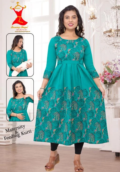 Checkout this latest Feeding Kurtis & Kurta Sets
Product Name: *DUMMY SHAPE Women's Cotton Long A-Line Maternity Kurti/Anarkali Dress with Zipper, Feeding Kurti for Pre and Post Pregnancy.*
Fabric: Cotton
Fit/ Shape: Anarkali
Care Instructions: Machine Wash Feeding Kurti For Women: Neck: Round neck | Fabric: Cotton | Sleeves: 3/4th Sleeves | Occasion: Pre & Post Maternity /Nursing /Pregnancy wear | Closure: Two Sided Concealed zips for Easy Breast Feeding | Plits around tummy area to hide Pre and Post Pregnancy baby bump.
Sizes: 
M (Bust Size: 38 in, Waist Size: 36 in) 
L (Bust Size: 40 in, Waist Size: 38 in) 
Country of Origin: India
Easy Returns Available In Case Of Any Issue


SKU: DS-MAT-112
Supplier Name: Dummy Shape

Code: 995-54110177-9991

Catalog Name: Urbane Fashionable Women Feeding Kurti & Kurta set
CatalogID_13776181
M04-C53-SC2330