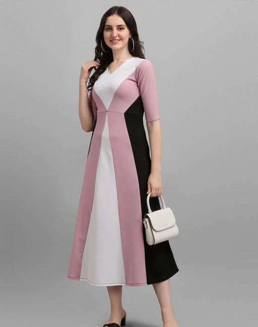 Checkout this latest Dresses
Product Name: *Milost Women’s Empire Dress*
Fabric: Lycra
Sleeve Length: Short Sleeves
Pattern: Colorblocked
Multipack: 1
Sizes:
S (Bust Size: 34 in, Length Size: 50 in) 
M (Bust Size: 36 in, Length Size: 50 in) 
L (Bust Size: 38 in, Length Size: 50 in) 
XL (Bust Size: 40 in, Length Size: 50 in) 
XXL (Bust Size: 42 in, Length Size: 50 in) 
Country of Origin: India
Easy Returns Available In Case Of Any Issue


Catalog Rating: ★3.9 (220)

Catalog Name: Trendy Graceful Women Dresses
CatalogID_13776433
C79-SC1025
Code: 194-54110861-9962