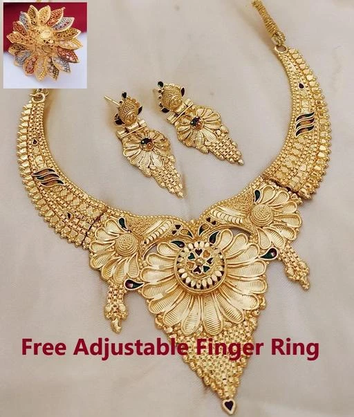 Checkout this latest Jewellery Set
Product Name: *Halltree Gold Plated Necklace Set,Adjustable finger ring combo Set *
Plating: Gold Plated
Type: Necklace Earrings Finger Ring
Net Quantity (N): 1
Halltree Gold Plated Necklace Set,Adjustable finger ring combo Set 
Country of Origin: India
Easy Returns Available In Case Of Any Issue


SKU: 1004148173_6
Supplier Name: Green Tree

Code: 112-54235161-996

Catalog Name: Sizzling Bejeweled Women jewellery set
CatalogID_13814774
M05-C11-SC1093