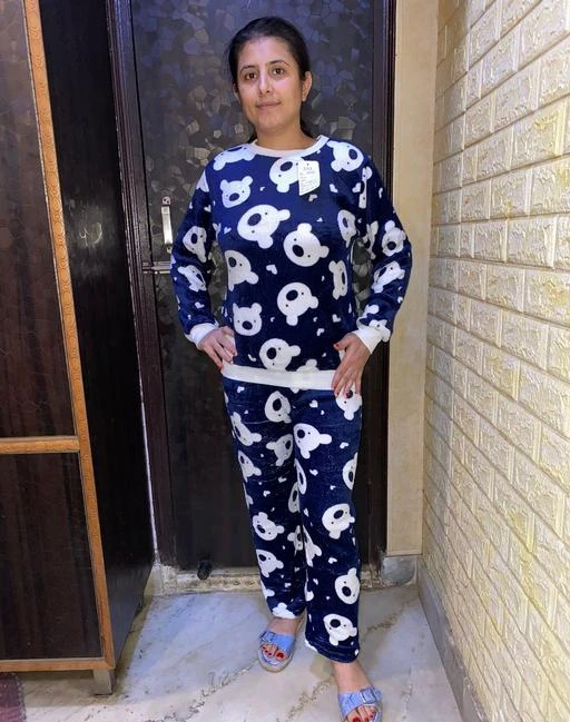 Checkout this latest Nightsuits
Product Name: *Eva Alluring Women Nightsuits*
Top Fabric: Velvet
Bottom Fabric: Velvet
Top Type: Regular Top
Bottom Type: Pyjamas
Sleeve Length: Long Sleeves
Pattern: Printed
Multipack: 1
Sizes:
M (Top Bust Size: 38 in, Top Length Size: 24 in, Bottom Waist Size: 30 in, Bottom Length Size: 38 in) 
Country of Origin: Hong Kong
Easy Returns Available In Case Of Any Issue


SKU: szXjmTfJ
Supplier Name: MJ Garments

Code: 615-54399891-999

Catalog Name: Eva Alluring Women Nightsuits
CatalogID_13867627
M04-C10-SC1045