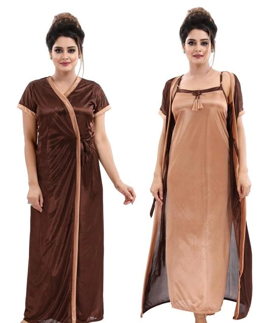 Checkout this latest Nightdress
Product Name: *Divine Adorable Women Nightdresses*
Fabric: Satin
Sleeve Length: Sleeveless
Pattern: Solid
Net Quantity (N): 2
Add ons: Robe
Sizes:
Free Size (Bust Size: 38 in, Length Size: 54 in) 
Country of Origin: India
Easy Returns Available In Case Of Any Issue


SKU: LTC0483-A Brown+Beige-4
Supplier Name: CANBY

Code: 782-54688305-999

Catalog Name: Divine Adorable Women Nightdresses
CatalogID_13960698
M04-C10-SC1044